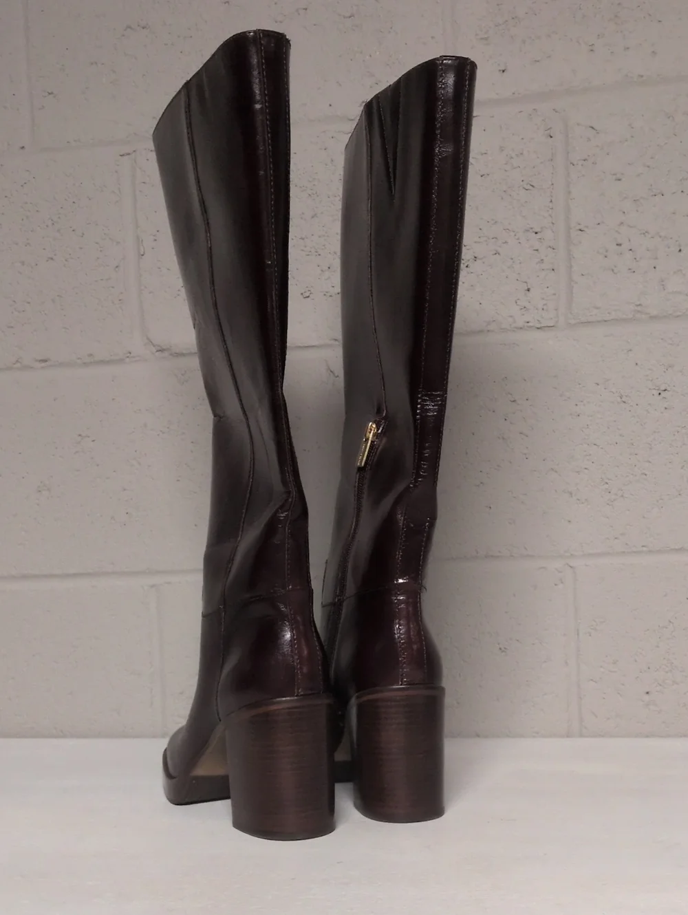 Vince Camuto Women's Over-the-Knee Leather Block Heel Boot - Dark Brown, 9 NWOT
